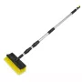 Bradas ESQ2356 Scrub Brush Head with Hard PP Bristles for Heavy-Duty Cleaning, Green/Black, Screw-On Handle
