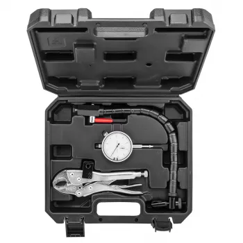 NEO TOOLS TOP-11-130 Brake Disc Runout Checker Kit with 0.01 mm Dial Indicator, 60 kg Magnetic Base, Flexible Arm