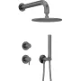 DEANTE Arnika Nero Concealed Shower Set with Overhead Shower, Matte Black