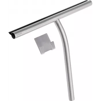 DEANTE ADI_F31K Water Squeegee with Hanger, 25 cm Rubber Blade, Ergonomic Plastic Handle, Black/White