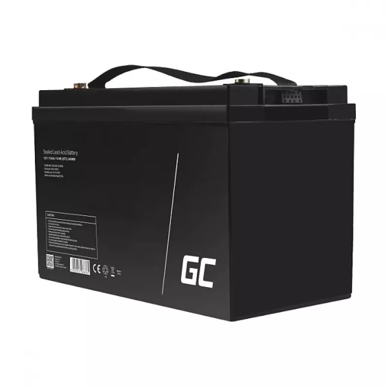 Green Cell AGM VRLA 12V 110Ah Maintenance-Free Deep Cycle Battery – Spill-Proof, 10-Year Float Life, T11 Terminals