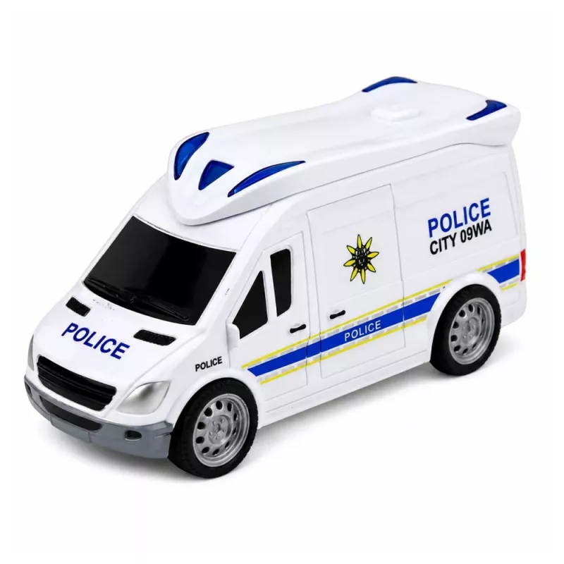 LEAN TOYS Police Station Garage with 2 Cars, Helicopter, Walkie-Talkie, Lights & Sounds | 31588