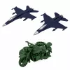 LEAN TOYS Military Set Soldiers Figures Military Vehicles Tower Accessories 72 pcs.