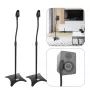 DNA SS 1 SET – Pair of Steel Speaker Tripod Stands, Height Adjustable 800-1300 mm, 30 kg Load, Foldable, Black