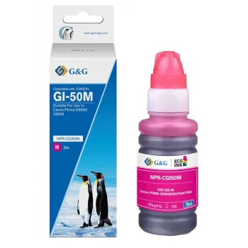 G&G Refill Bottle Canon GI-50 Magenta (70 ml) - Pigment Ink, 3404C001 Compatible