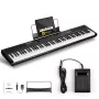 Artesia Performer 88-Key Semi-Weighted Digital Piano with Speakers, Sustain Pedal, and USB MIDI - Black