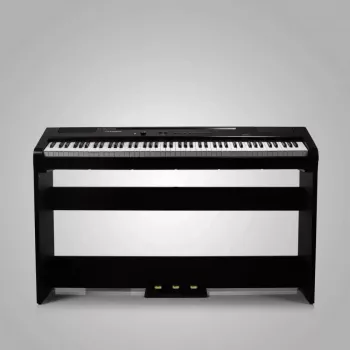 Artesia Harmony 88-Key Digital Piano with Semi-Weighted Keys, 64-Note Polyphony, 12 Voices, Reverb & Chorus, Dual 15W Speakers, USB MIDI, Black