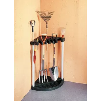 KETER Garden Tool Holder Corner Tool Rack black