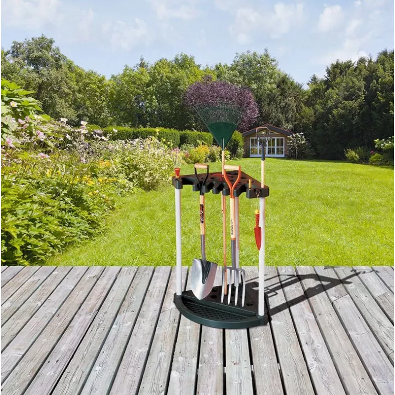 KETER Garden Tool Holder Corner Tool Rack black