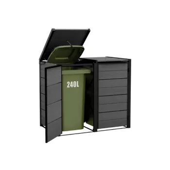 KETER Waste bin 2x240L storage container Hide Away grey