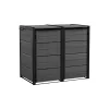 KETER Waste bin 2x240L storage container Hide Away grey