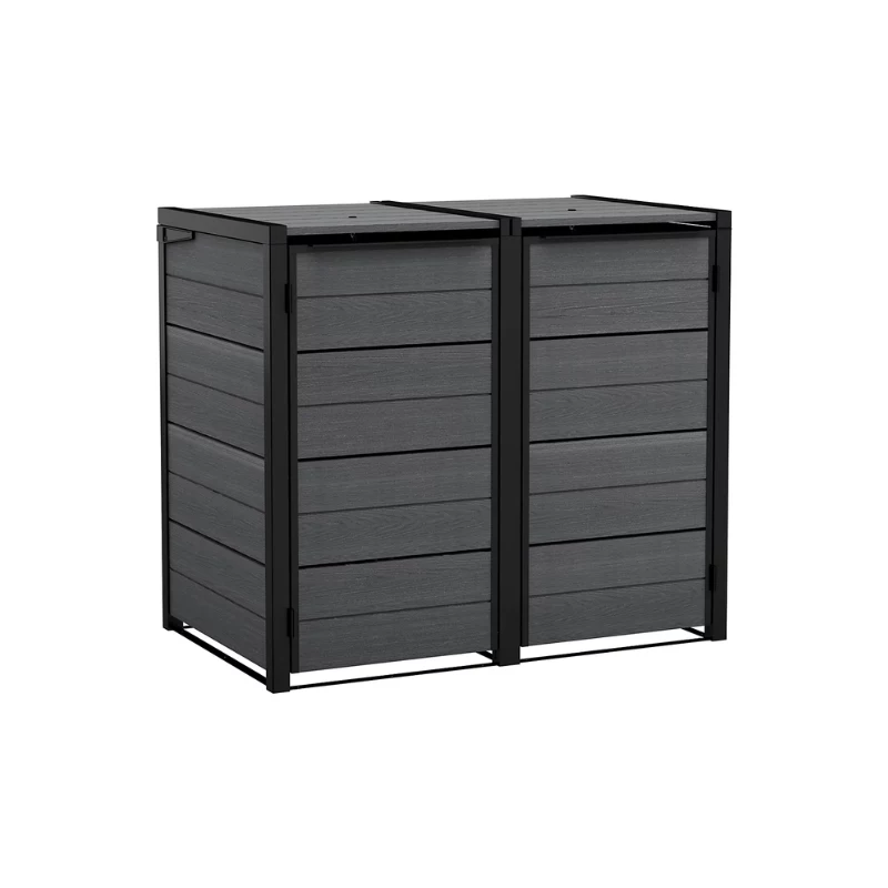 KETER Waste bin 2x240L storage container Hide Away grey