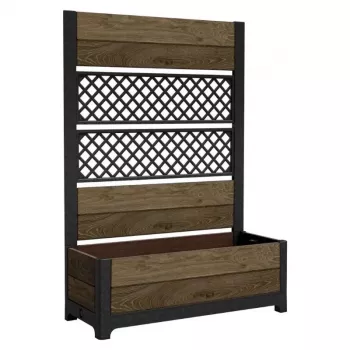 KETER Deco Tulip 110L 2-Rhombus Walnut Mesh Flower Pot