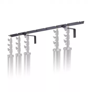Manfrotto 027 Wall-Mounted Tripod Holder for 8 Tripods, Aluminum, Black
