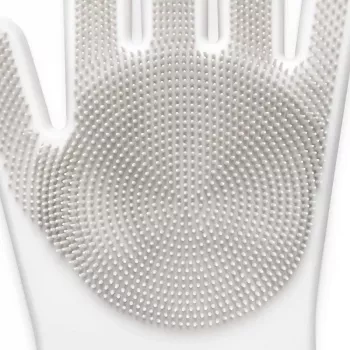 MERY Silicone cleaning gloves 2pcs 34,5x15,5x2,6cm light grey