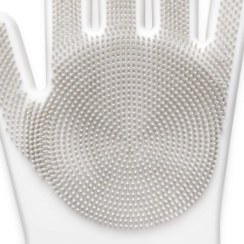 MERY Silicone cleaning gloves 2pcs 34,5x15,5x2,6cm light grey