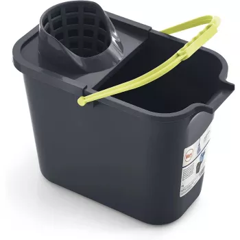 MERY Rectangular bucket 12L with push button grey