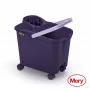 MERY Bucket 14L with push-on wheels purple