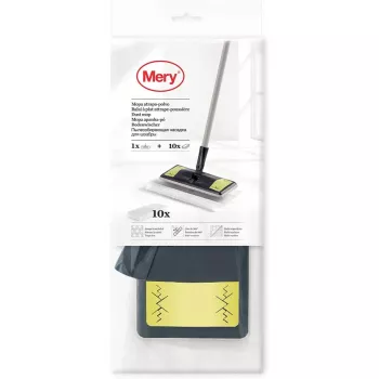 MERY Floor brush for dust collection Dust Mop 25.8x10.5cm with 10 cloths 29.5x21.5cm