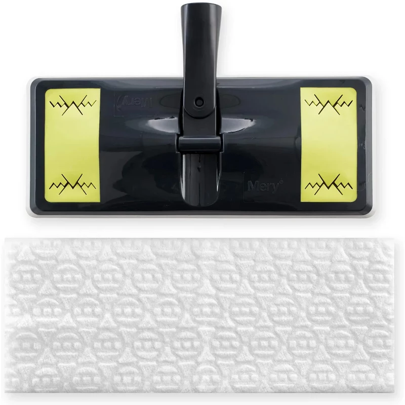 MERY Floor brush for dust collection Dust Mop 25.8x10.5cm with 10 cloths 29.5x21.5cm