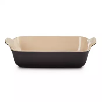 Le Creuset Rectangular Heritage Stoneware 26x19cm / 2,4L black
