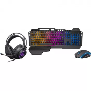 YENKEE YGS 01 INFERNO Gaming Set 3-in-1 - Keyboard, Mouse, Headset | Rainbow LED Backlight