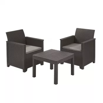 KETER Garden furniture set Elodie Balcony Set with table Classic grey
