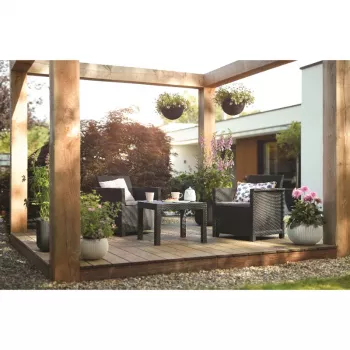 KETER Garden furniture set Elodie Balcony Set with table Classic grey