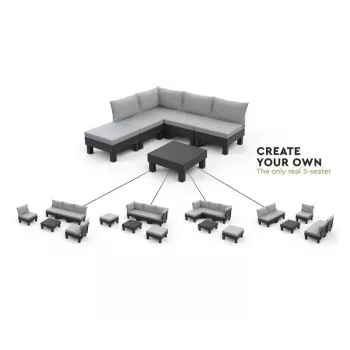 KETER Garden furniture set Elements Balcony Set gray/light gray