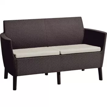 KETER Salemo 2 Seater Sofa brown