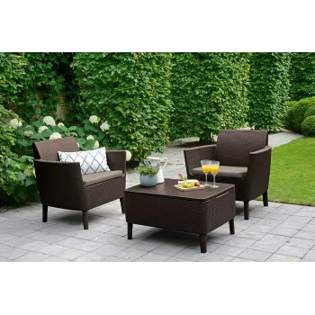 KETER Garden furniture set Salemo Balcony Set brown
