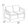 KETER Garden sofa double Corfu Love Seat grey