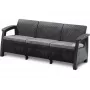 KETER Corfu Love Seat Max triple garden sofa grey