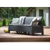 KETER Corfu Love Seat Max triple garden sofa grey