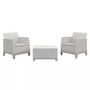 KETER Garden furniture set Scandi Forma Balcony Set pebble gray/light beige