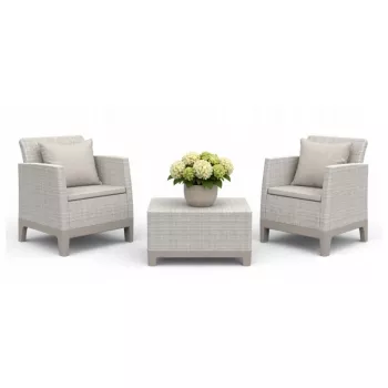 KETER Garden furniture set Scandi Forma Balcony Set pebble gray/light beige