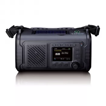 Lenco PDR-055 Emergency Radio DAB+ FM Solar Hand Crank USB-C Power Bank Flashlight SOS IPX4