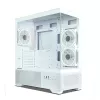 Zalman CHRONIX V2 White ATX Mid Tower PC Case with 3 x 120mm ARGB Fans, Tempered Glass Side Panel