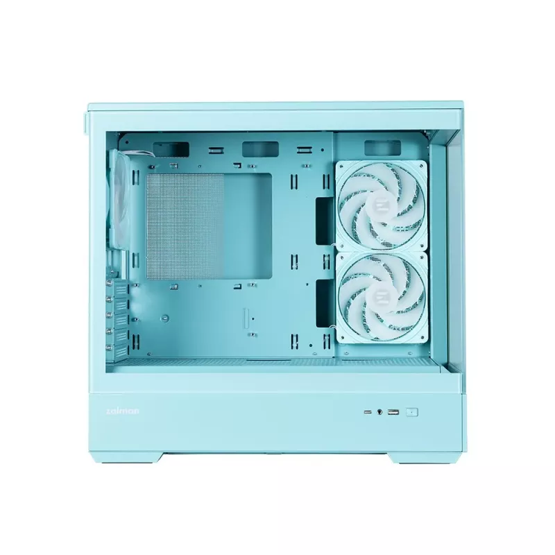 Zalman P30 V2, mATX Mini Tower PC Case, 3 x 120mm ARGB Fans, Mint