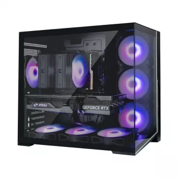 Zalman D40, ATX Mid Tower PC Case, 7 x 120mm ARGB Fans, Black