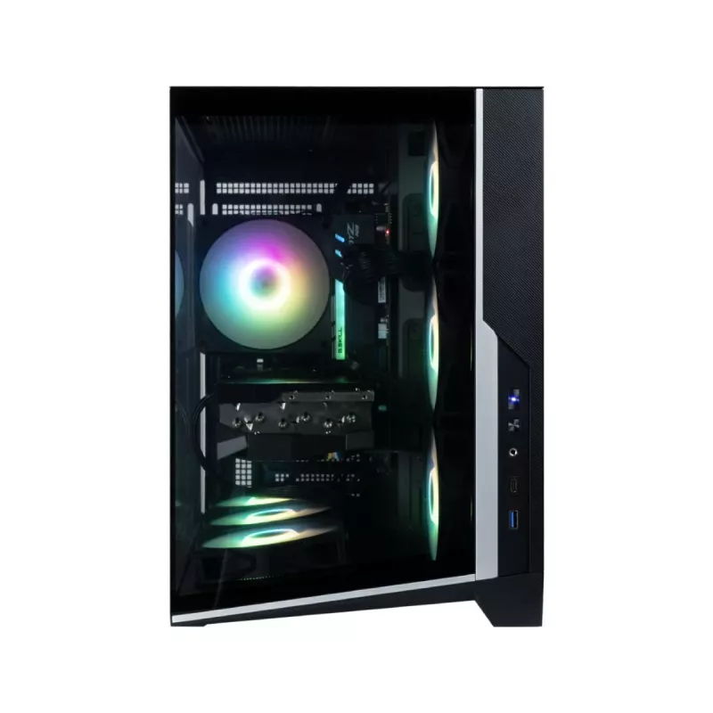 Zalman D40, ATX Mid Tower PC Case, 7 x 120mm ARGB Fans, Black