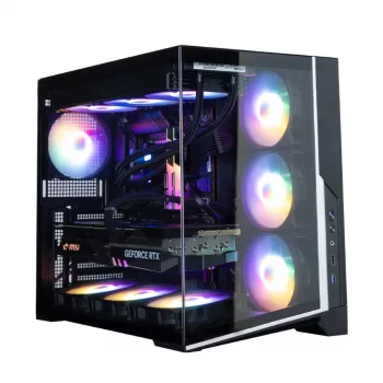 Zalman D40F, ATX Mid Tower PC Case, 7 x 120mm FRGB Fans, Black