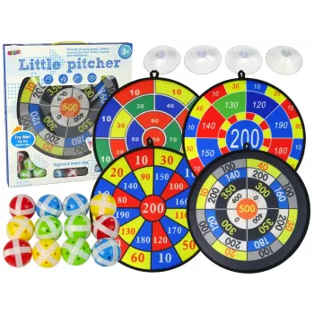 LEAN TOYS Game Set Dart 36 cm Shield Balls on Velcro