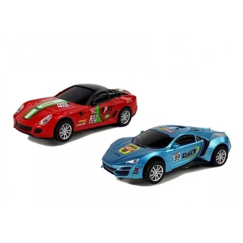 LEAN TOYS Race Track 2 Cars Top Turbo Lights 7.6 m long