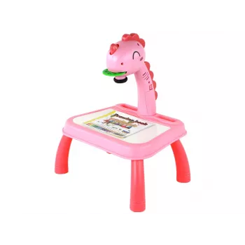 LEAN TOYS Whiteboard Projector Projector For Learning To Draw Pink Dinosaur
