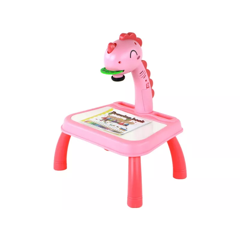 LEAN TOYS Whiteboard Projector Projector For Learning To Draw Pink Dinosaur