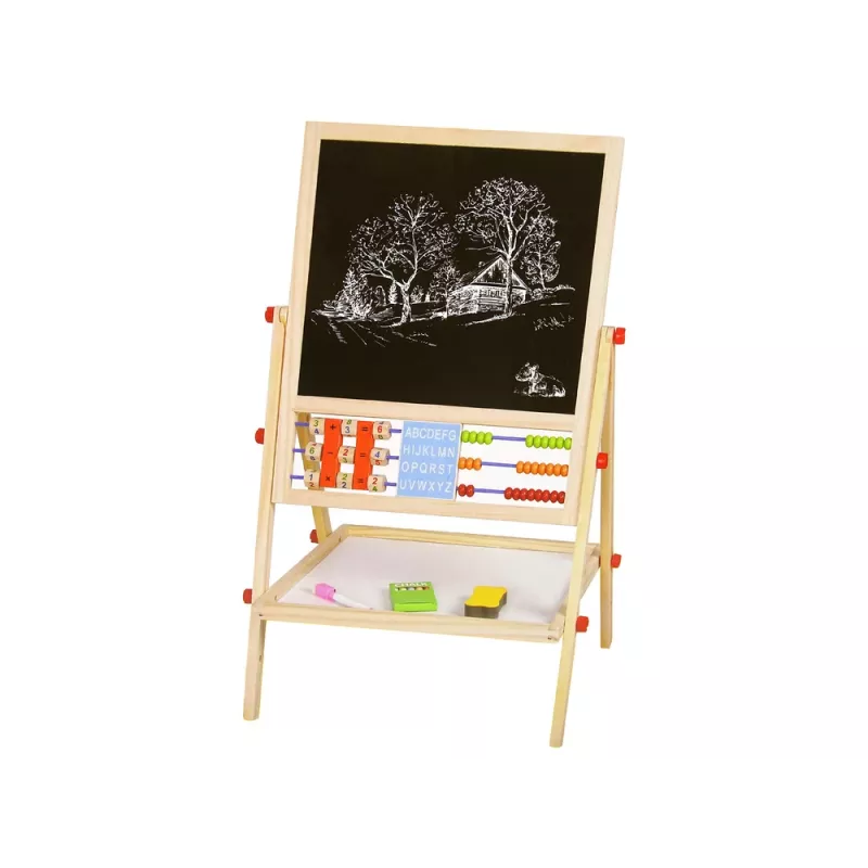 LEAN TOYS Wooden Board 2in1 Abacus Chalk Pen