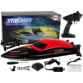 LEAN TOYS Motorboat R/C 2.4G Red 35 KM/H
