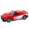 LEAN TOYS Car Fire Department 1:14 Lights Sounds Red