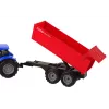 LEAN TOYS Tractor with Trailer Agricultural Vehicle Farm Blue